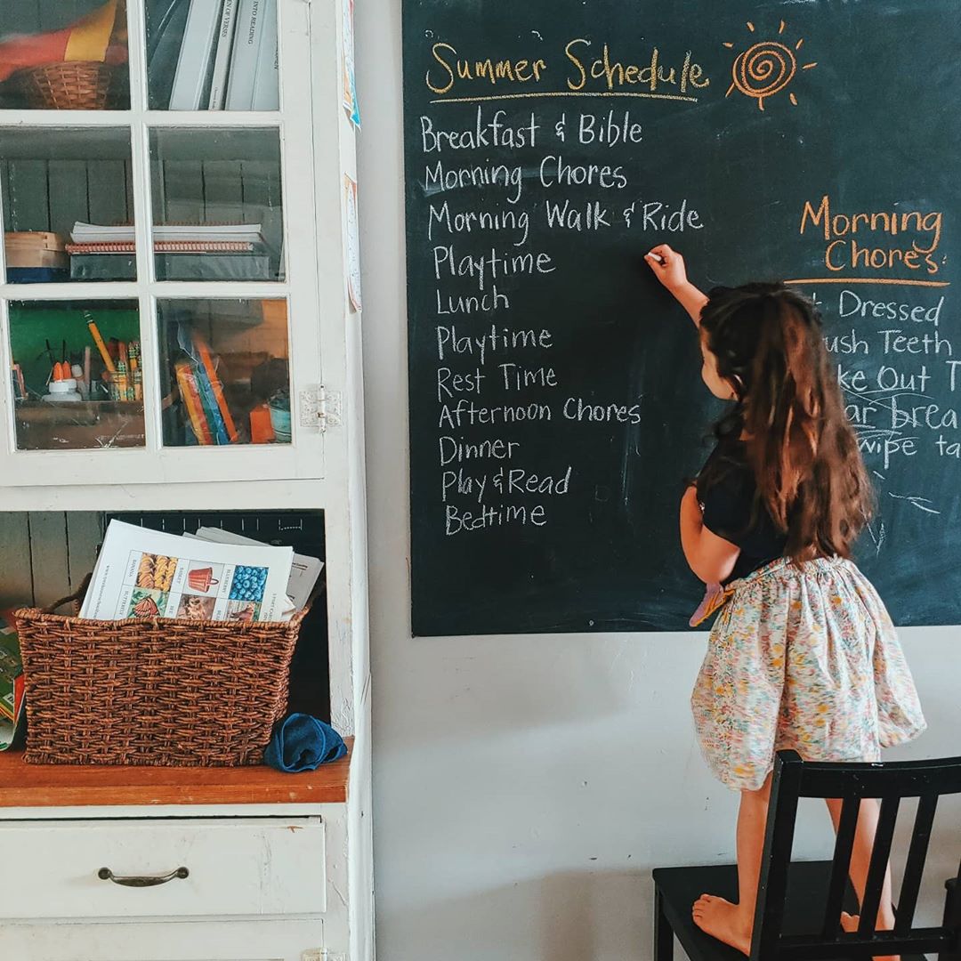 How to Make a Fun Chalkboard Wall for Your Homeschool 