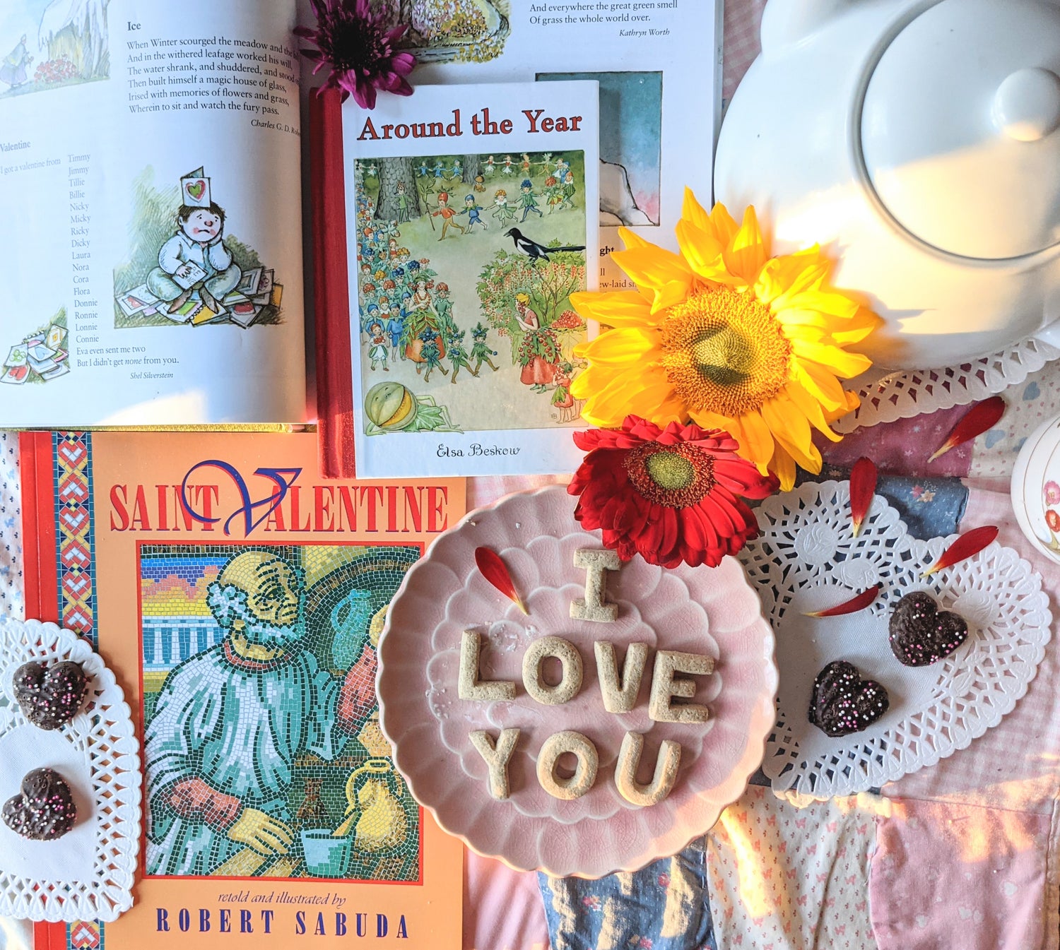 Simple Ideas for a Valentine Tea Time (including recipes, books, + handcrafts)