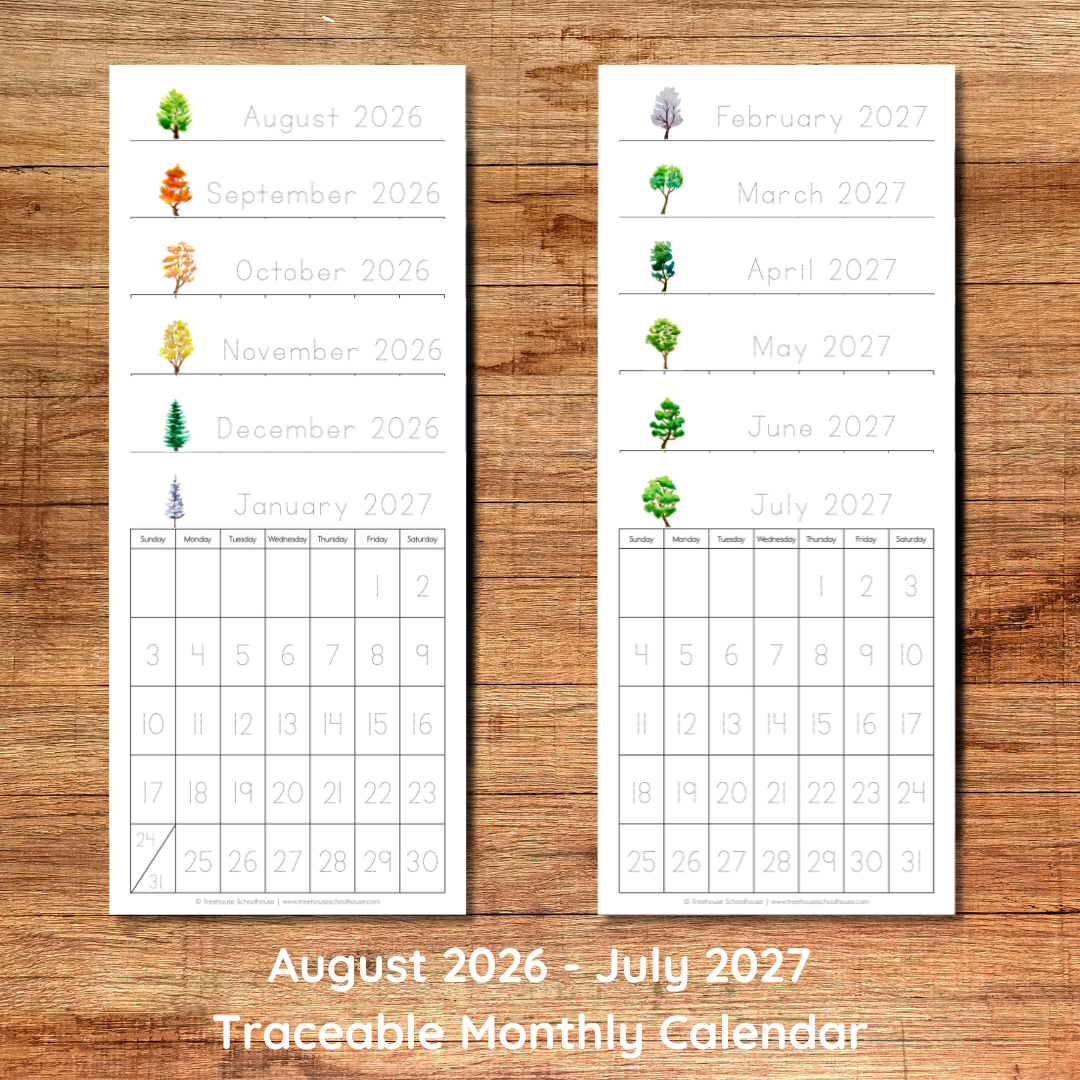Traceable Monthly Calendar 2026-2027