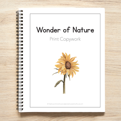 Wonder of Nature Print Copywork (Digital Download)