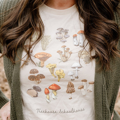 Unisex Mushroom Varieties T-Shirt