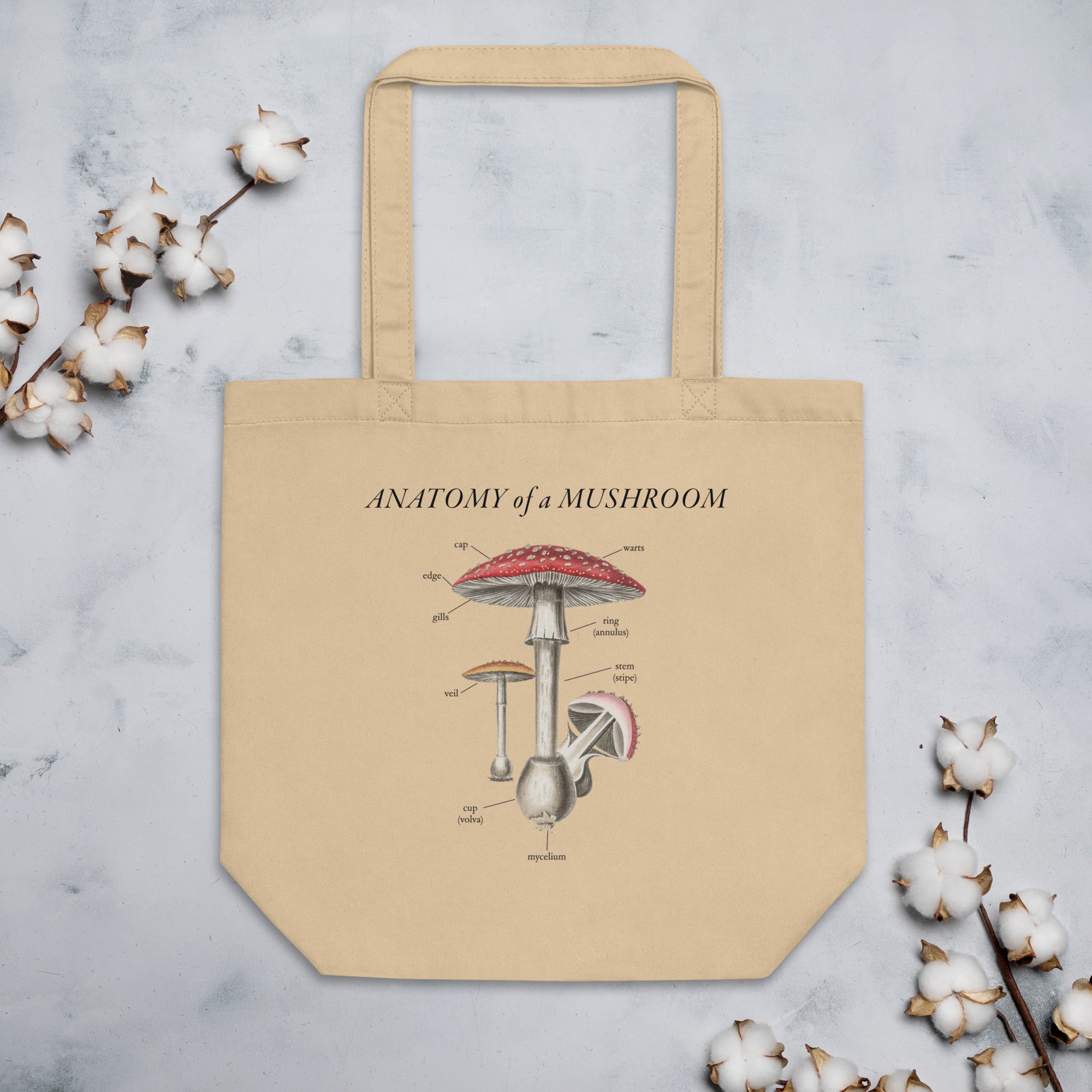 Mushroom Anatomy Tote Bag