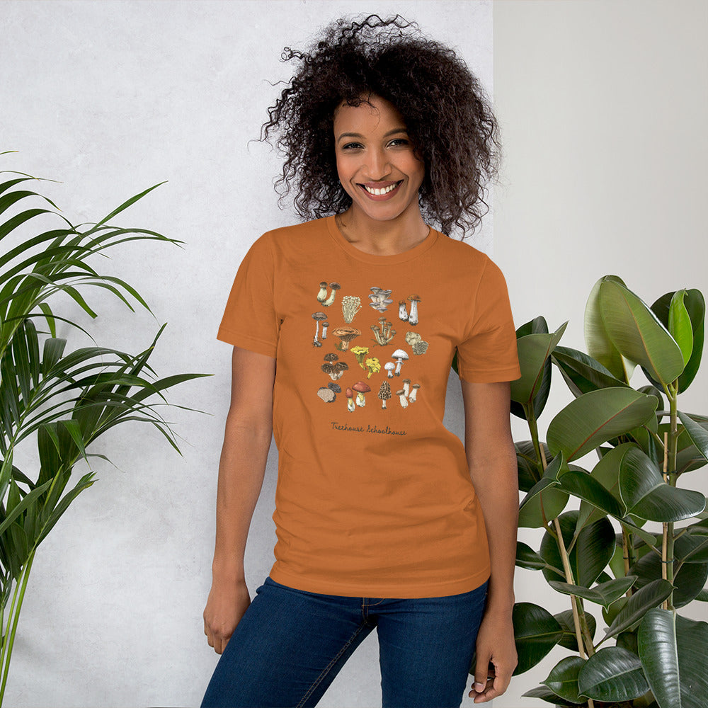 Unisex Mushroom Varieties T-Shirt