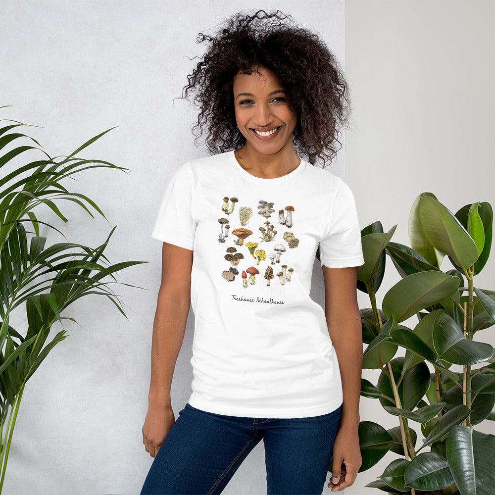 Unisex Mushroom Varieties T-Shirt