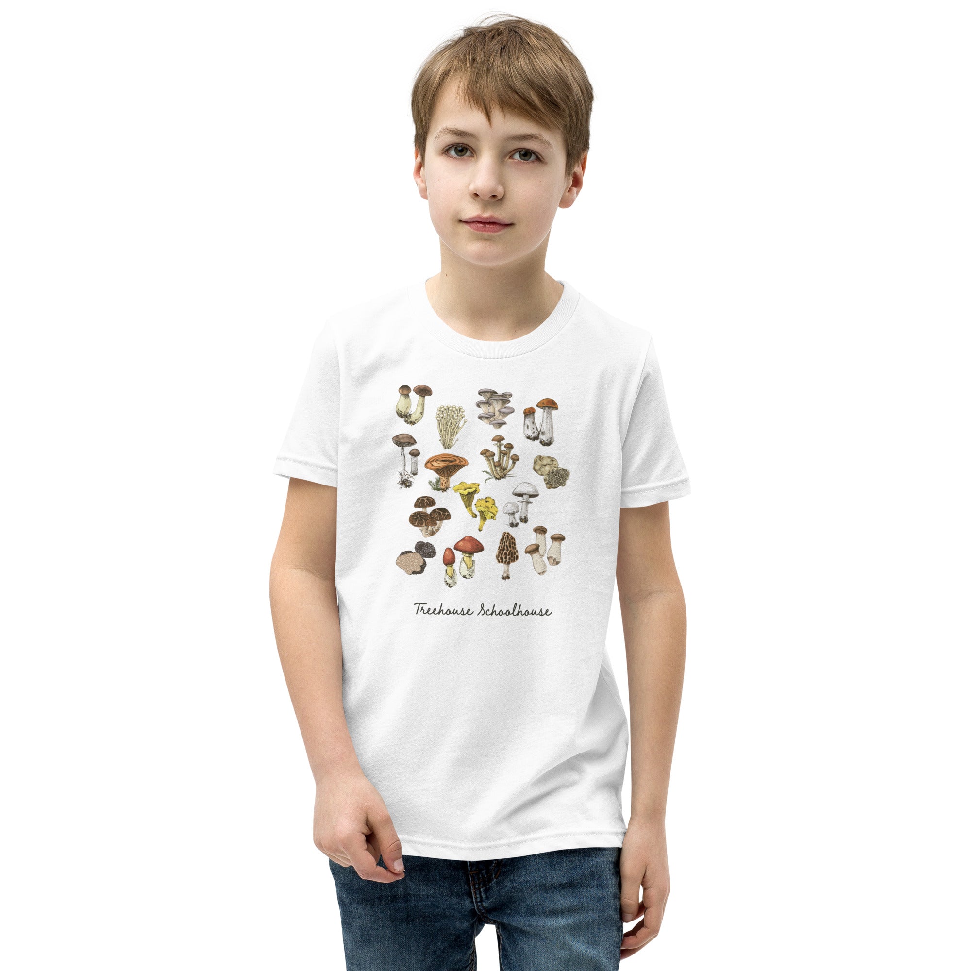 Youth Mushroom Varieties T-Shirt